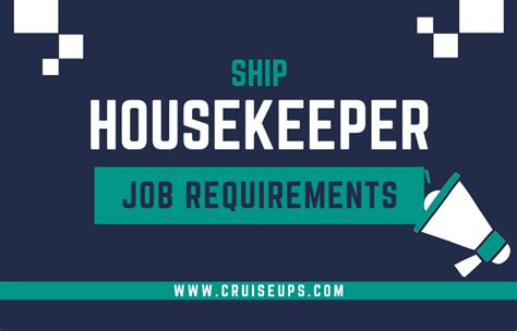 Housekeeping Utility for Passenger vessel with salary 940 USD.